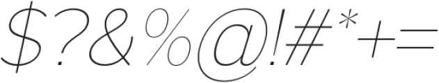 Normaliq Thin Italic otf (100) Font OTHER CHARS