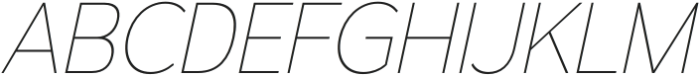 Normaliq Thin Italic otf (100) Font UPPERCASE