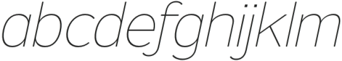 Normaliq Thin Italic otf (100) Font LOWERCASE