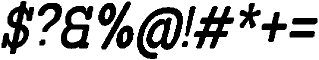 Normanet Condensed Italic otf (400) Font OTHER CHARS
