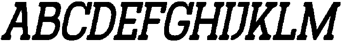 Normanet Condensed Italic otf (400) Font UPPERCASE
