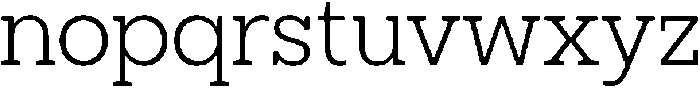 North Rock Light otf (300) Font LOWERCASE