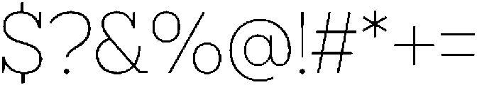 North Rock Thin otf (100) Font OTHER CHARS