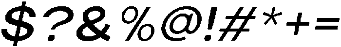 Norvas Italic otf (400) Font OTHER CHARS