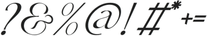 NostalgicMemories-Italic1 otf (400) Font OTHER CHARS