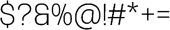 Nostard Extra Light otf (200) Font OTHER CHARS