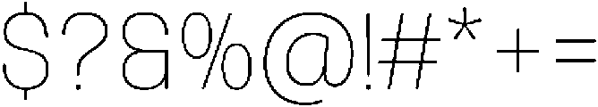 Nostard Thin otf (100) Font OTHER CHARS