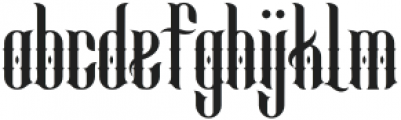 NotShyRegular otf (400) Font LOWERCASE