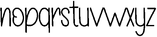 Nothing Regular otf (100) Font LOWERCASE