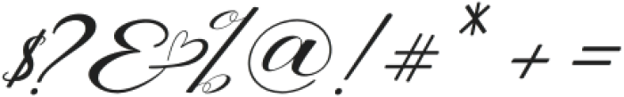 Nothingham Script Italic otf (100) Font OTHER CHARS