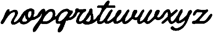 Nougatine NL Neat Ink1 Oblique otf (400) Font LOWERCASE