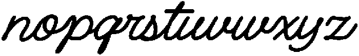 Nougatine NL Neat Oblique otf (400) Font LOWERCASE