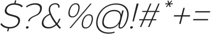 Nova Pro Extra Light Italic otf (200) Font OTHER CHARS