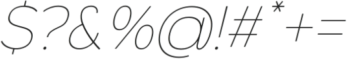 Nova Pro Thin Italic otf (100) Font OTHER CHARS