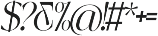 Novalisse Oblique Condensed Obl otf (400) Font OTHER CHARS