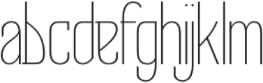 Novare Thin otf (100) Font LOWERCASE