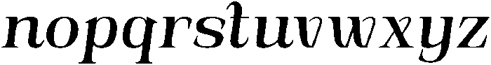 Novarick Italic Bold otf (700) Font LOWERCASE