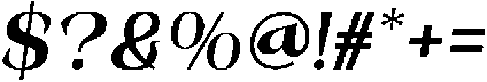 Novarick Italic Extra Bold otf (700) Font OTHER CHARS