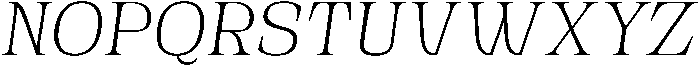 Novarick Italic Extra Light otf (200) Font UPPERCASE