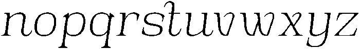 Novarick Italic Extra Light otf (200) Font LOWERCASE