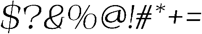 Novarick Italic Light otf (300) Font OTHER CHARS