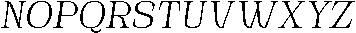 Novarick Italic Light otf (300) Font UPPERCASE
