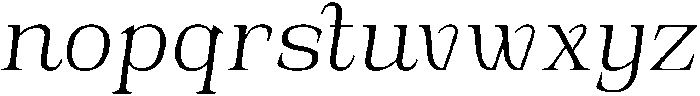 Novarick Italic Light otf (300) Font LOWERCASE