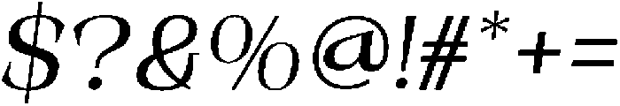 Novarick Italic Medium otf (500) Font OTHER CHARS