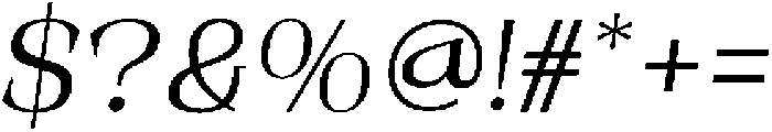 Novarick Italic Regular otf (400) Font OTHER CHARS