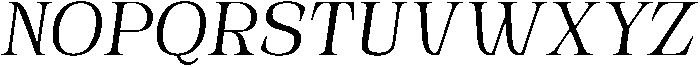 Novarick Italic Regular otf (400) Font UPPERCASE