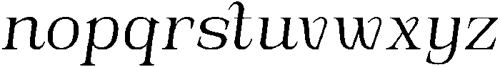 Novarick Italic Regular otf (400) Font LOWERCASE