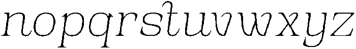 Novarick Italic Thin otf (100) Font LOWERCASE