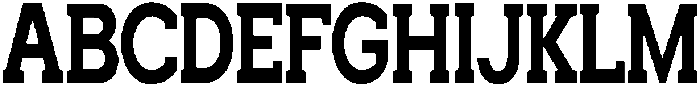Noverion Slab Bold Condensed otf (700) Font UPPERCASE