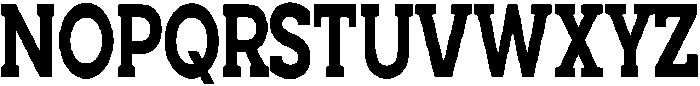 Noverion Slab Bold Condensed otf (700) Font UPPERCASE