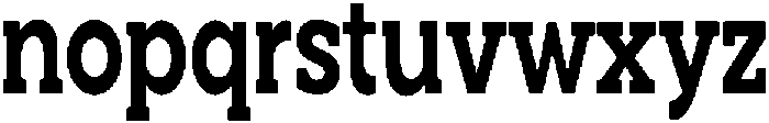 Noverion Slab Bold Condensed otf (700) Font LOWERCASE