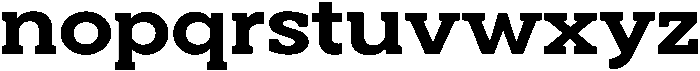 Noverion Slab Bold Expanded otf (700) Font LOWERCASE
