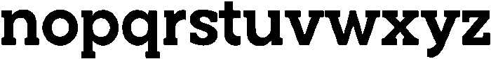 Noverion Slab Bold otf (700) Font LOWERCASE