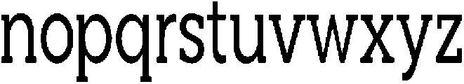 Noverion Slab Condensed otf (400) Font LOWERCASE