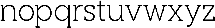 Noverion Slab Extra Light otf (200) Font LOWERCASE