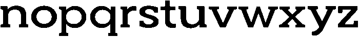 Noverion Slab Medium Expanded otf (500) Font LOWERCASE