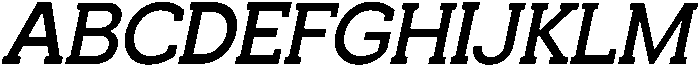 Noverion Slab Medium Slanted otf (500) Font UPPERCASE