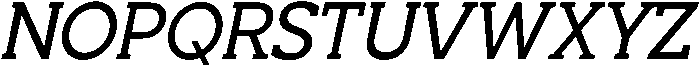 Noverion Slab Slanted otf (400) Font UPPERCASE