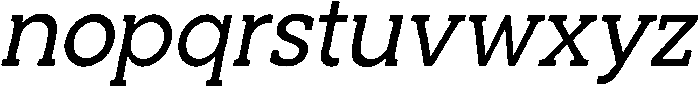 Noverion Slab Slanted otf (400) Font LOWERCASE