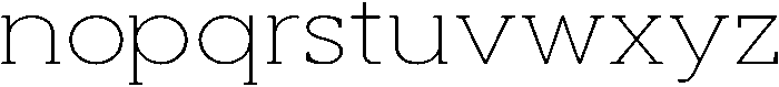 Noverion Slab Thin Expanded otf (100) Font LOWERCASE