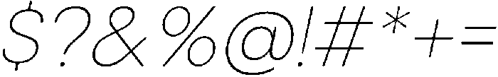 Noverion Slab Thin Slanted otf (100) Font OTHER CHARS