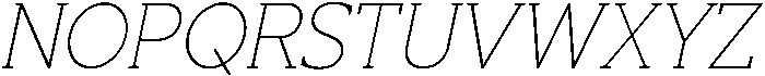 Noverion Slab Thin Slanted otf (100) Font UPPERCASE