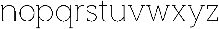 Noverion Slab Thin otf (100) Font LOWERCASE
