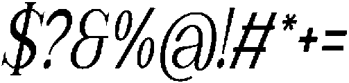 Noveris Serif Condensed Slant otf (400) Font OTHER CHARS