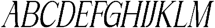 Noveris Serif Condensed Slant otf (400) Font UPPERCASE