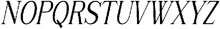 Noveris Serif Condensed Slant otf (400) Font UPPERCASE